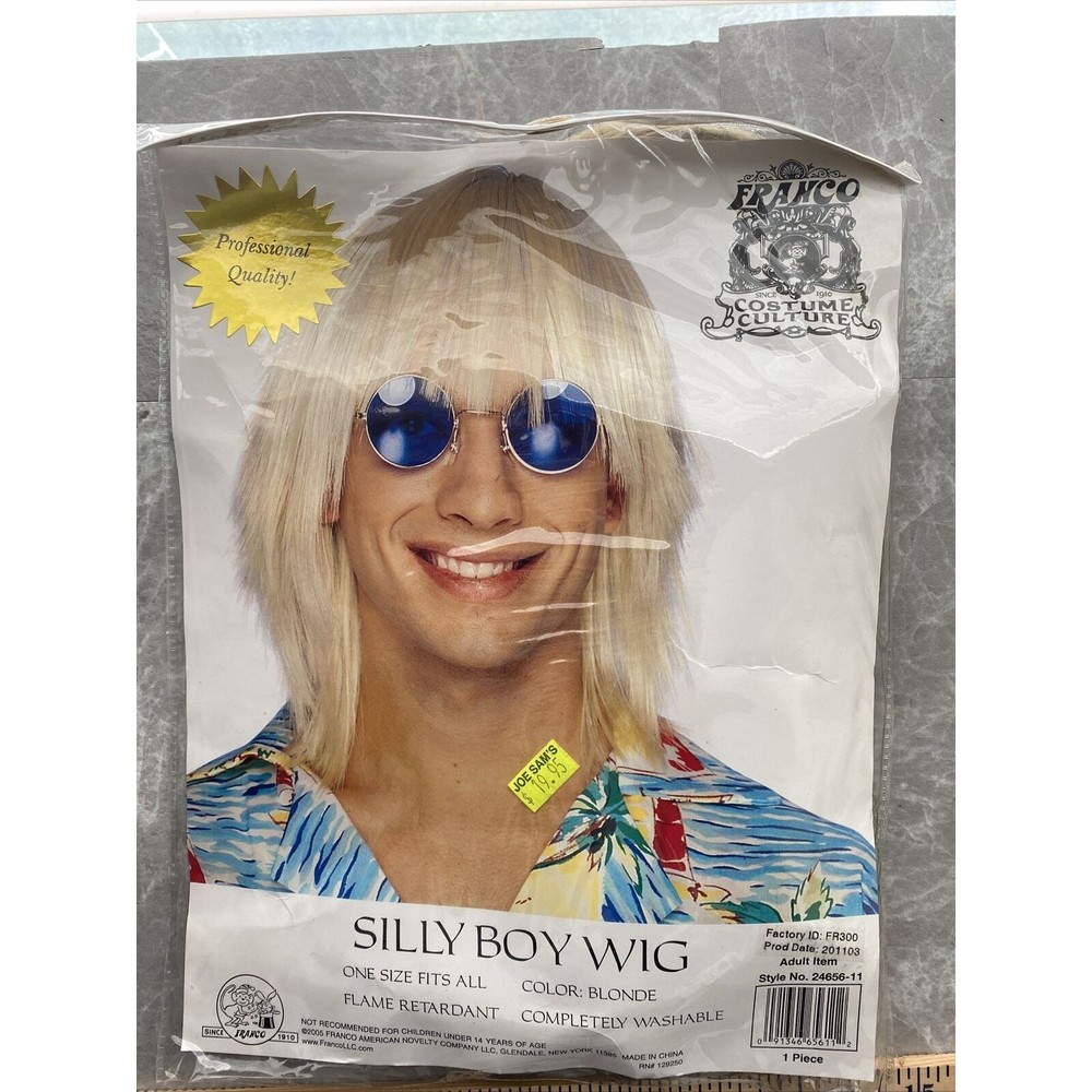 60'S 70'S HIPPIE RETRO DISCO SILLY BOY SONNY BONO ADULT MENS MALE COSTUME WIG